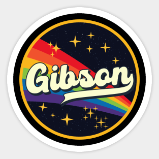 Gibson // Rainbow In Space Vintage Style Sticker